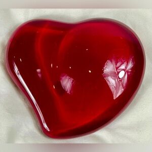 TIFFANY & CO. Vintage Red Crystal Paperweight